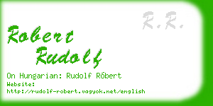 robert rudolf business card